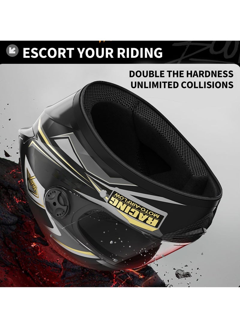 general Full-face motorcycle helmet, lightweight and impact-resistant, a cool racing helmet suitable for all seasons, equipped with anti-fog double-layer visor, shockproof and drop-proof, comfortable and breathable, suitable for both men and women. - Image 4